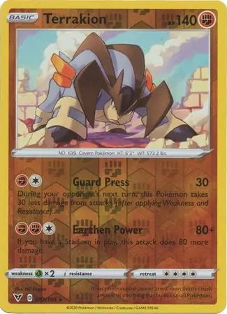 Vivid Voltage Terrakion #92/185 reverse holo